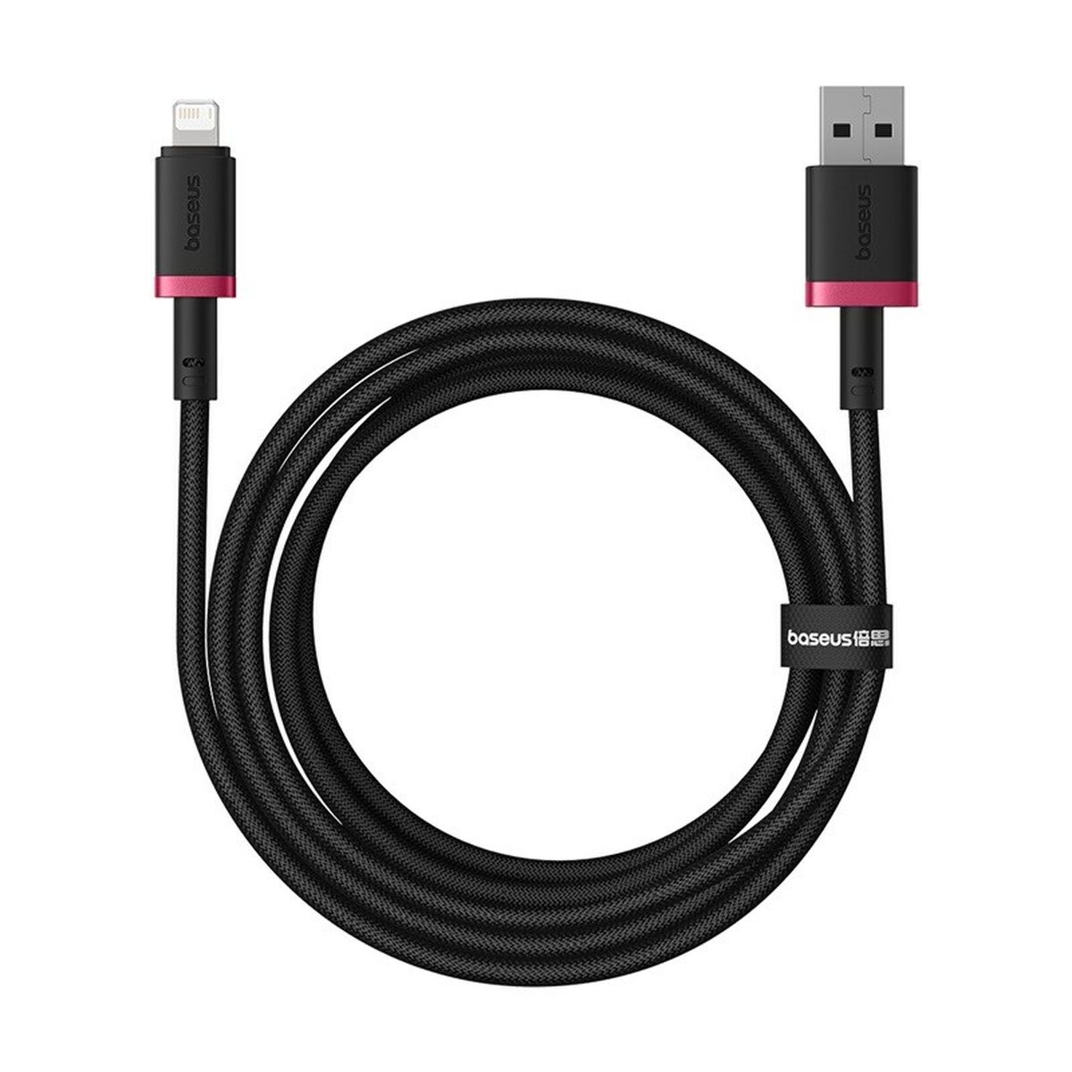 Cabo USB para Lightning Baseus P10377801U01-03 Preto Vermelho 2 m