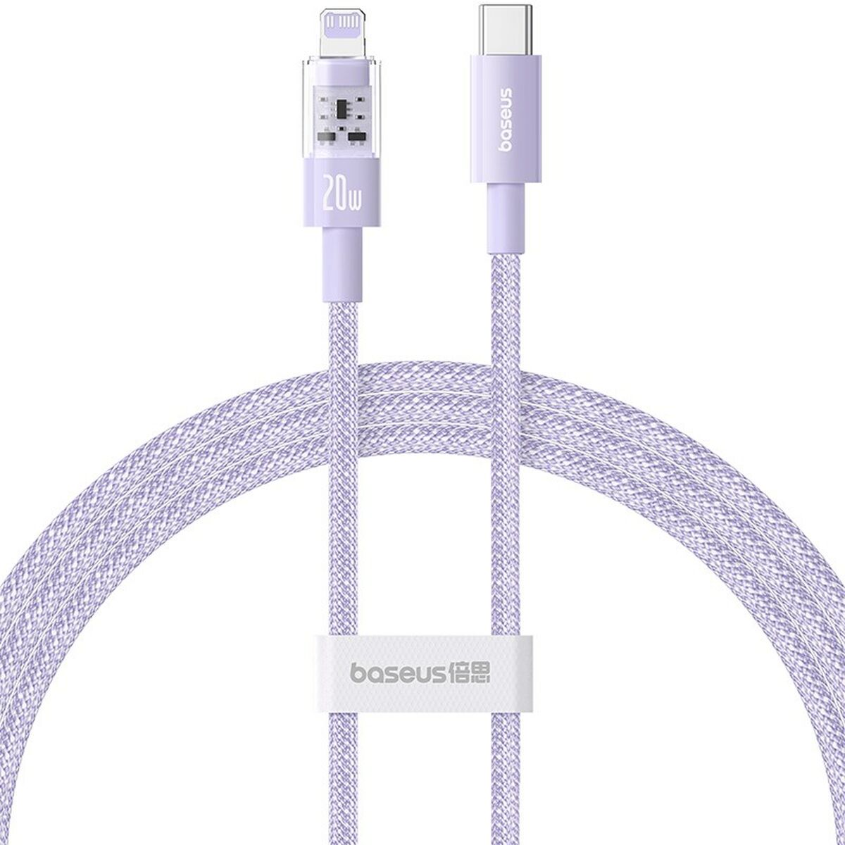 Cabo USB-C para Lightning Baseus P10373001511-00 Violeta 1 m
