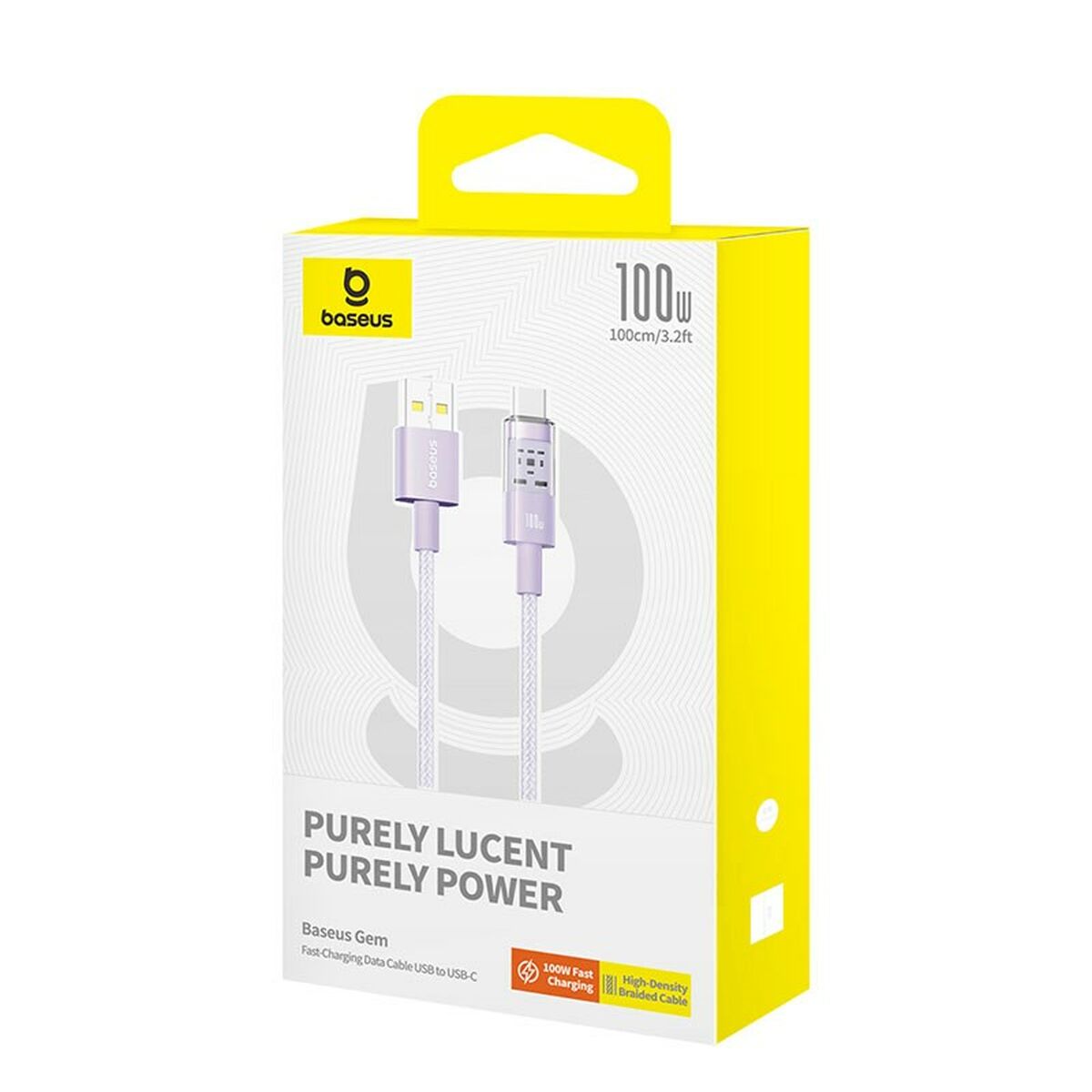 Cabo USB A para USB-C Baseus P10373002511-00 Violeta 1 m