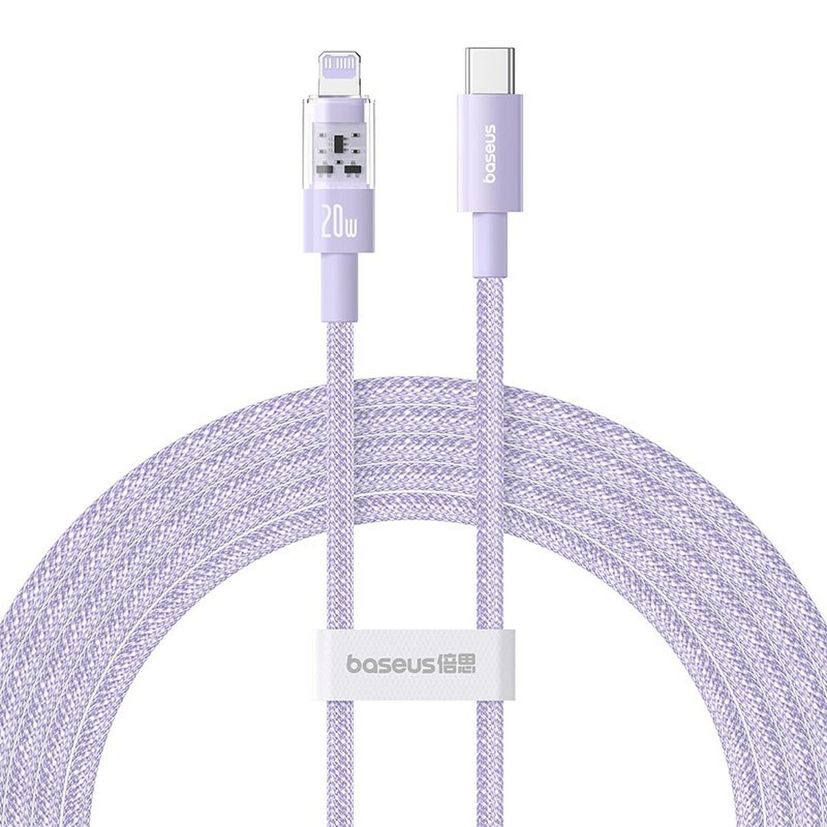 Cabo USB-C para Lightning Baseus P10373001511-01 Violeta 2 m