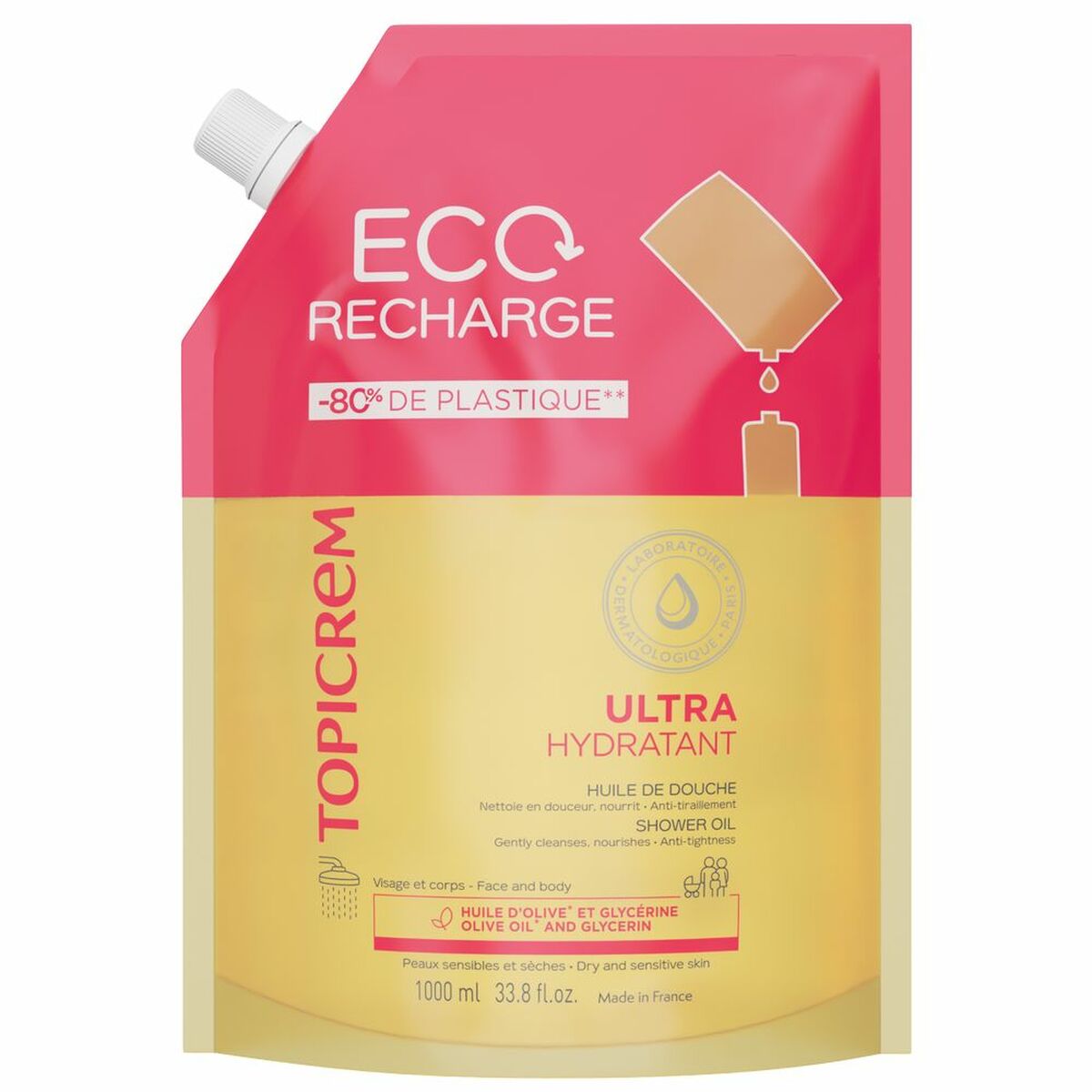 Óleo de Duche Topicrem UH 1 L