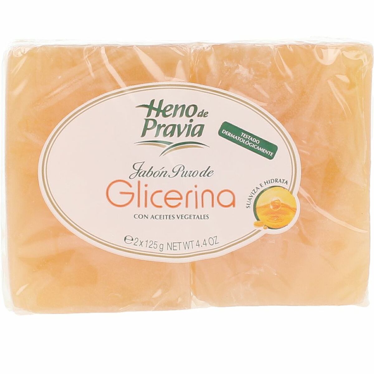 Sabonete de Glicerina Natural Heno De Pravia Aceites Vegetales 125 g 2 Unidades