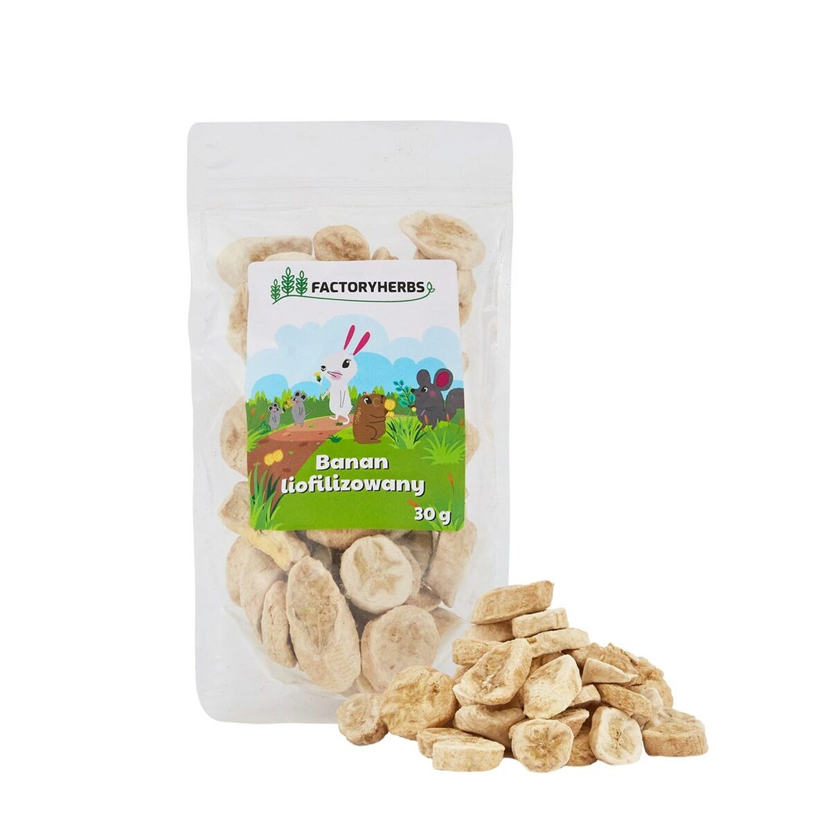 Alimento para Coelhos Factoryherbs Freeze-dried banana Frutas Chinchila Cobaia Hamster Ratazana Rato Roedores Pássaros
