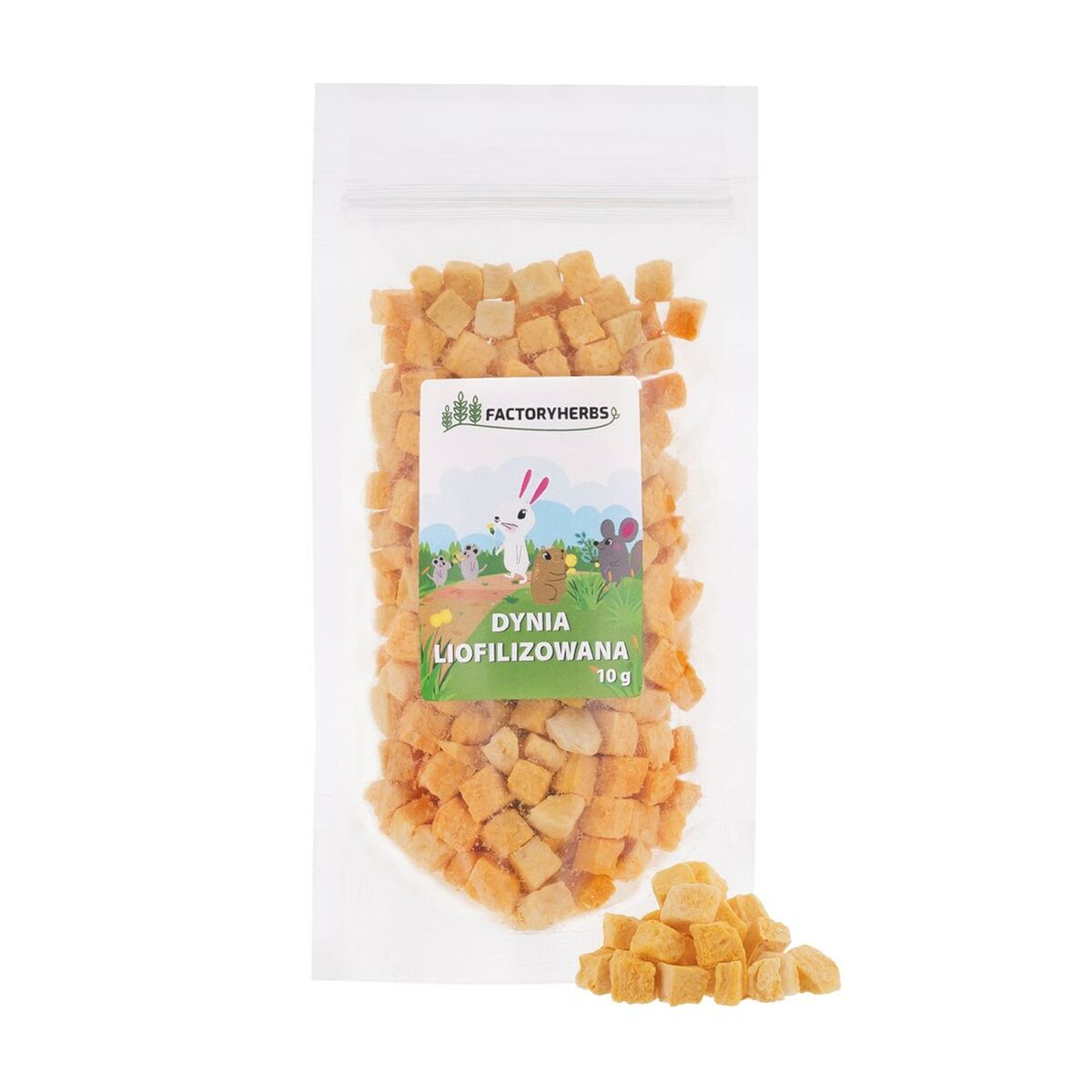 Alimento para Coelhos Factoryherbs Freeze-dried pumpkin Verduras Chinchila Cobaia Hamster Ratazana Rato Roedores Pássaro
