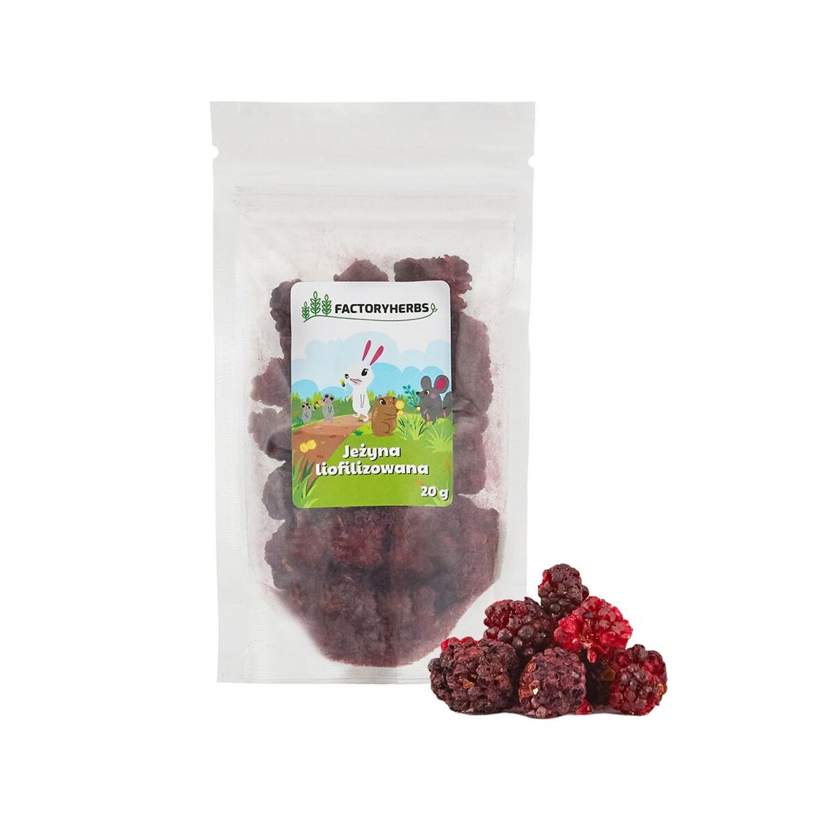 Alimento para Coelhos Factoryherbs Freeze-dried blackberry Frutas Chinchila Cobaia Hamster Ratazana Rato Roedores Pássar