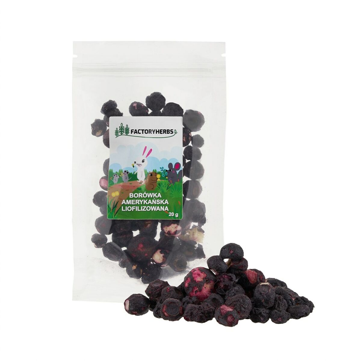 Alimento para Coelhos Factoryherbs Freeze-dried blueberries Frutas Chinchila Cobaia Hamster Ratazana Rato Roedores Pássa