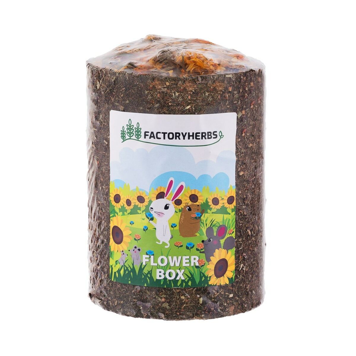 Alimento para Coelhos Factoryherbs Flower Box Chinchila Tartaruga Roedores Periquito Canário Pássaros