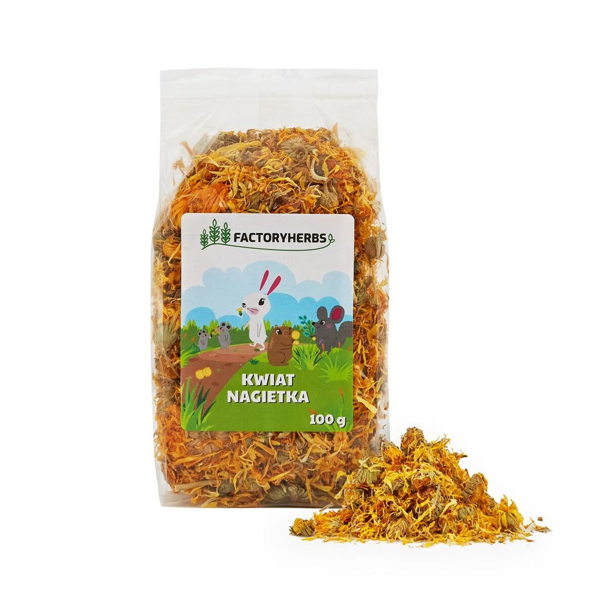 Alimento para Coelhos Factoryherbs Marigold flowers Chinchila Cobaia Hamster Ratazana Rato Roedores Pássaros 100 g