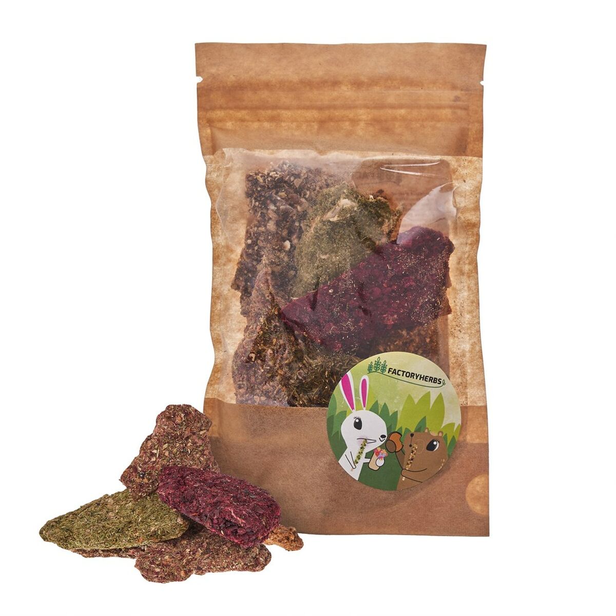 Alimento para Coelhos Factoryherbs Chinchila Tartaruga Roedores Periquito Canário Pássaros 50 g