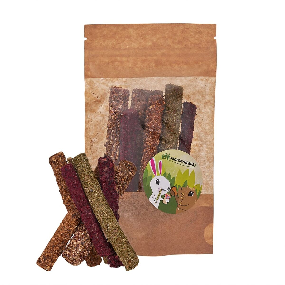 Alimento para Coelhos Factoryherbs Chinchila Tartaruga Roedores Periquito Canário Pássaros 50 g
