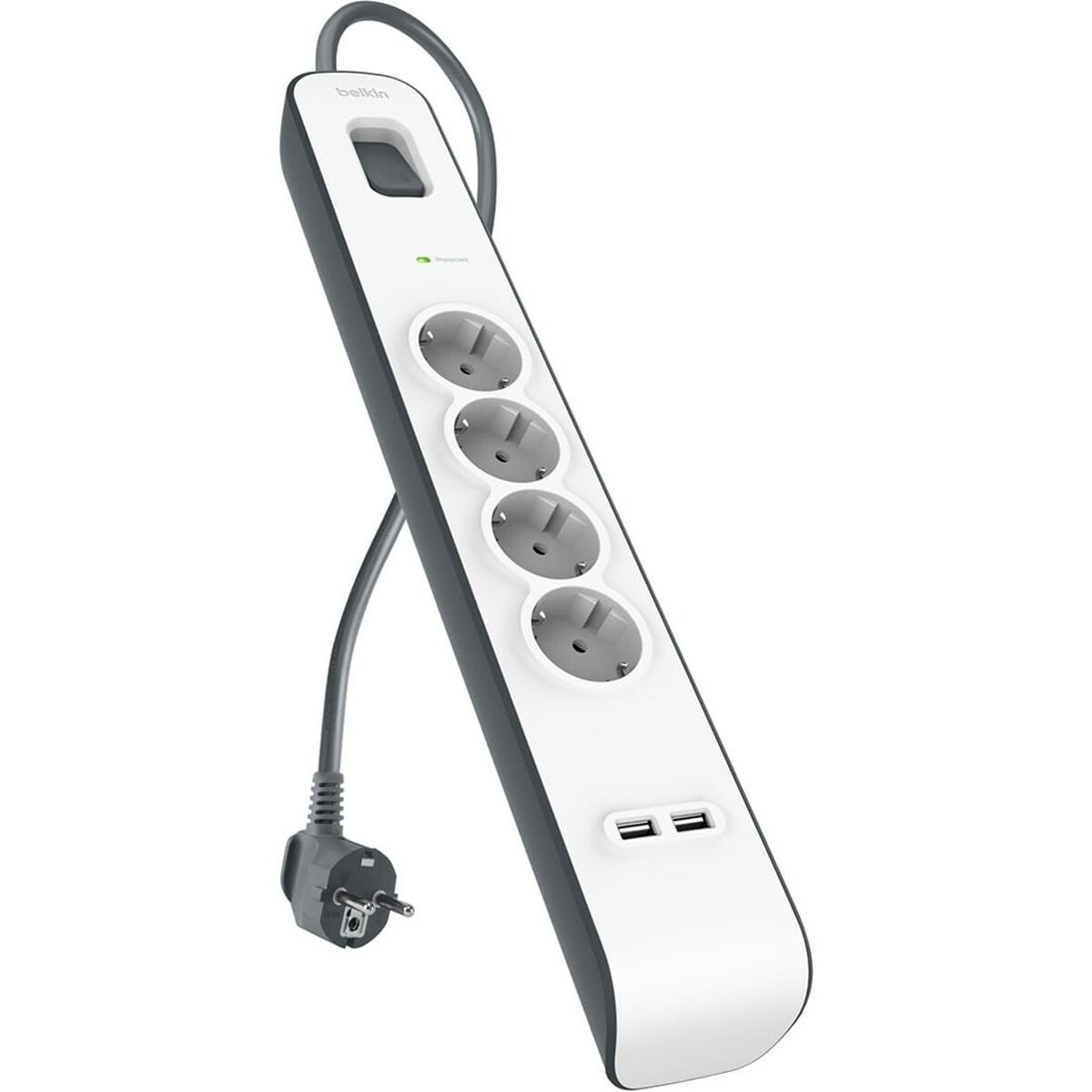 Extensão com 4 tomadas com interruptor Belkin BSV401VF2M-V2 (2 m)