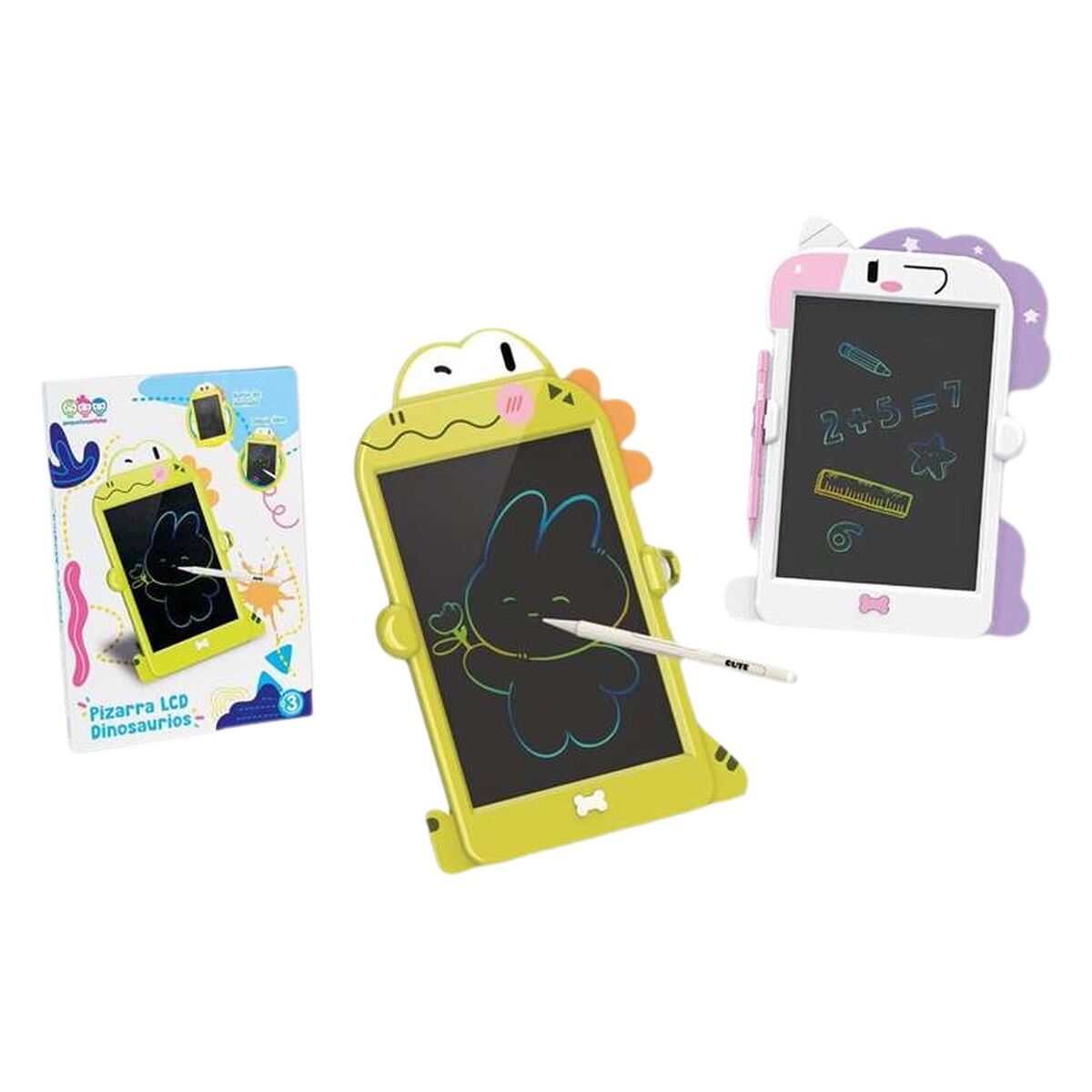 Tablet para Desenhar e Escrever LCD Branco Verde 32 x 23 cm