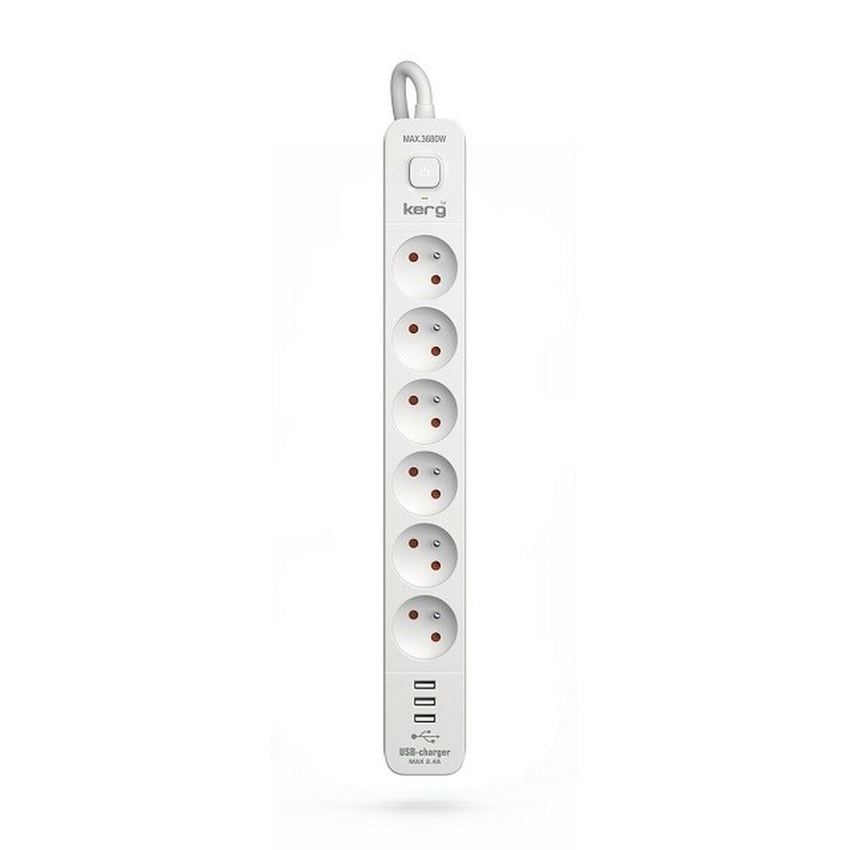 Extensão com 6 Tomadas com Interruptor Kerg M02597 (1,5 m)