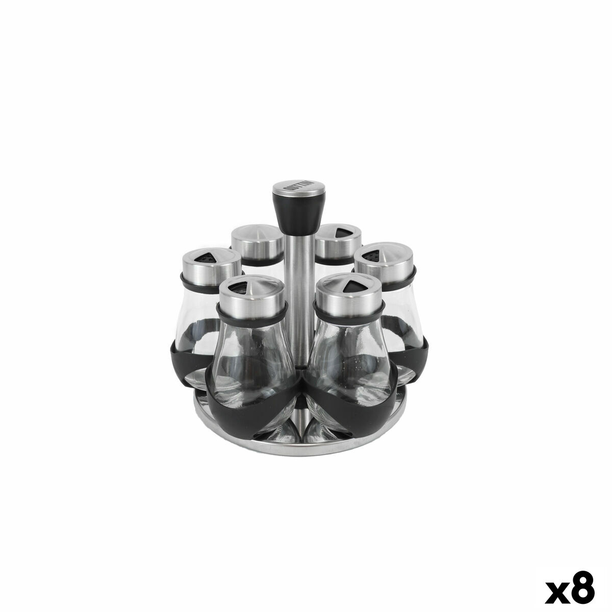Suporte para Especiarias de Aço Inoxidável Quttin 17,8 X 17,8 X 16,3 CM (6 Peças) (8 Unidades)