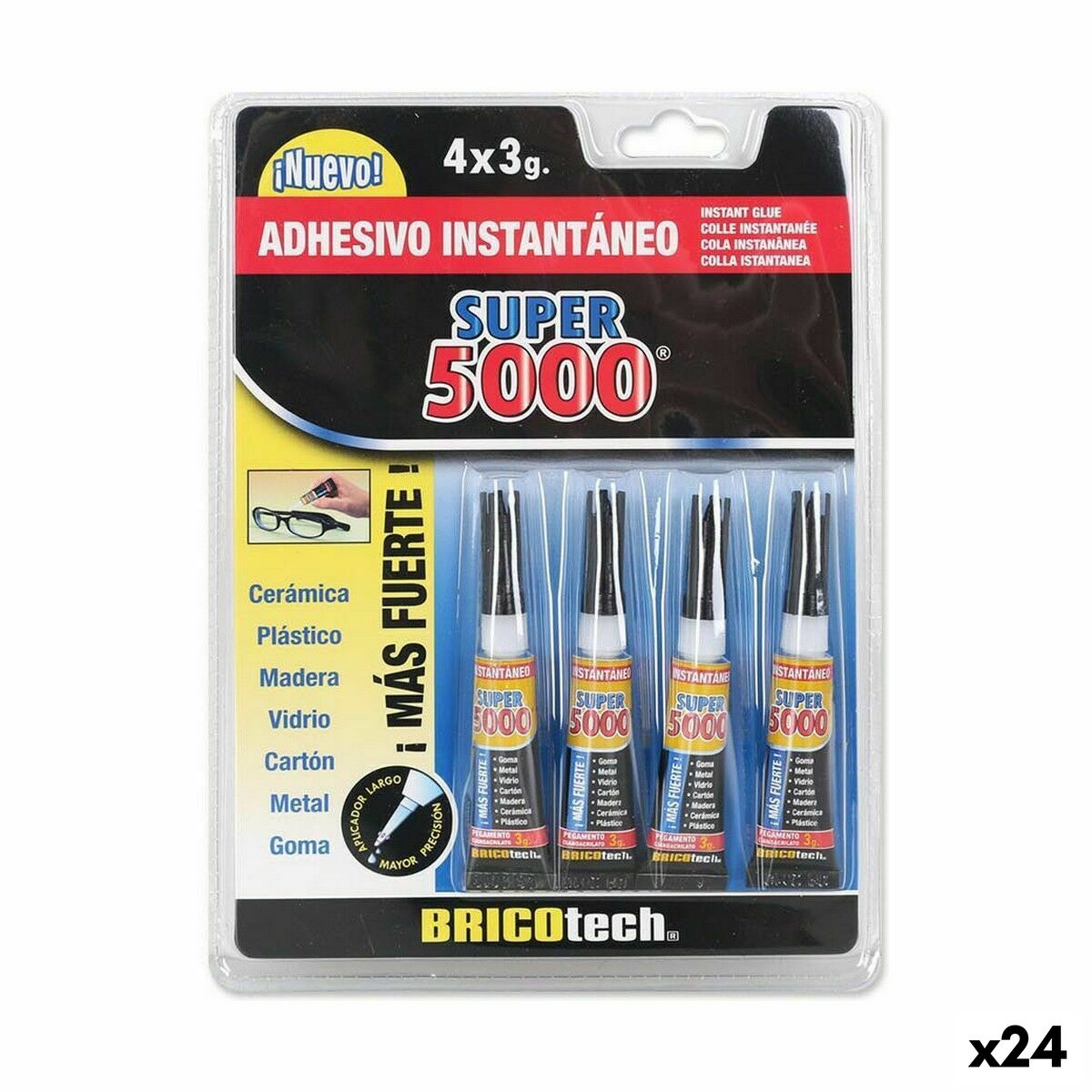 Cola Instantânea Bricotech Super 5000 3 g (24 Unidades)