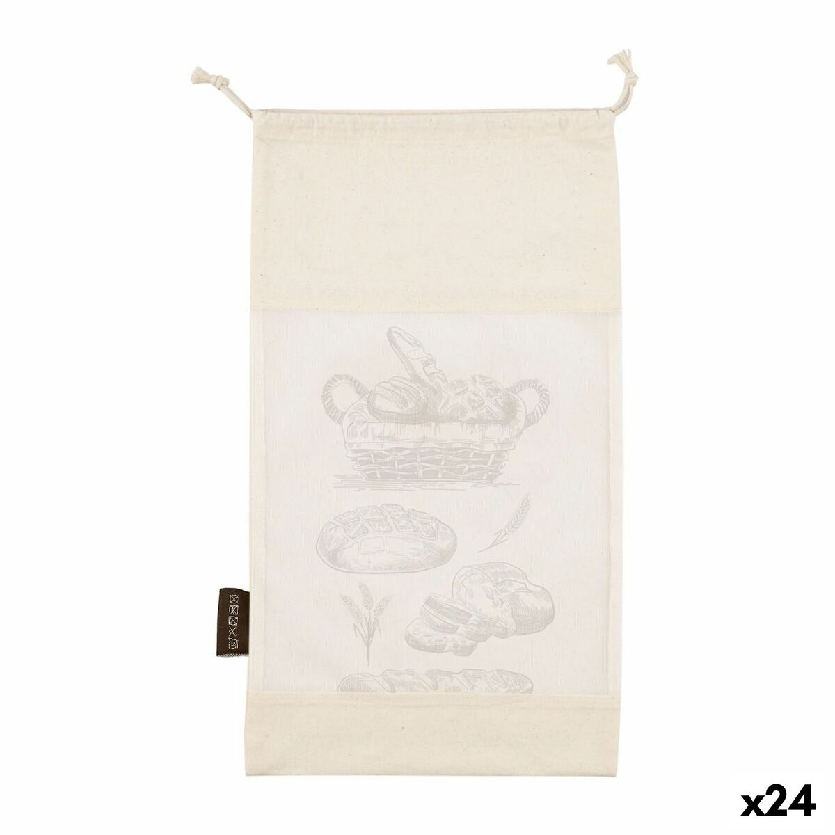 Saco Reutilizável para Alimentos Quttin Bread 25 x 45 cm (24 Unidades)