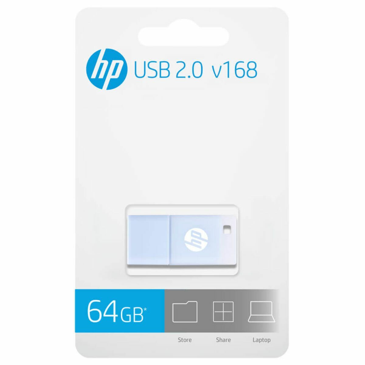 Memória USB HP HPFD168B-64 Azul 64