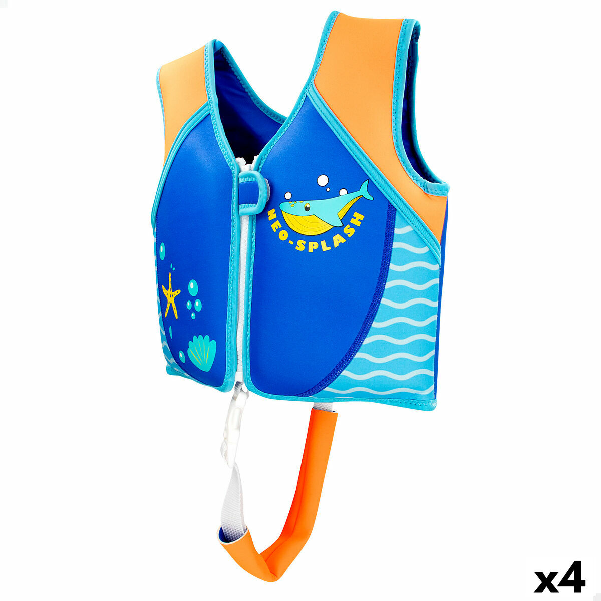 Colete de salvação AquaSport 30 x 31 x 10 cm Azul (4 Unidades)