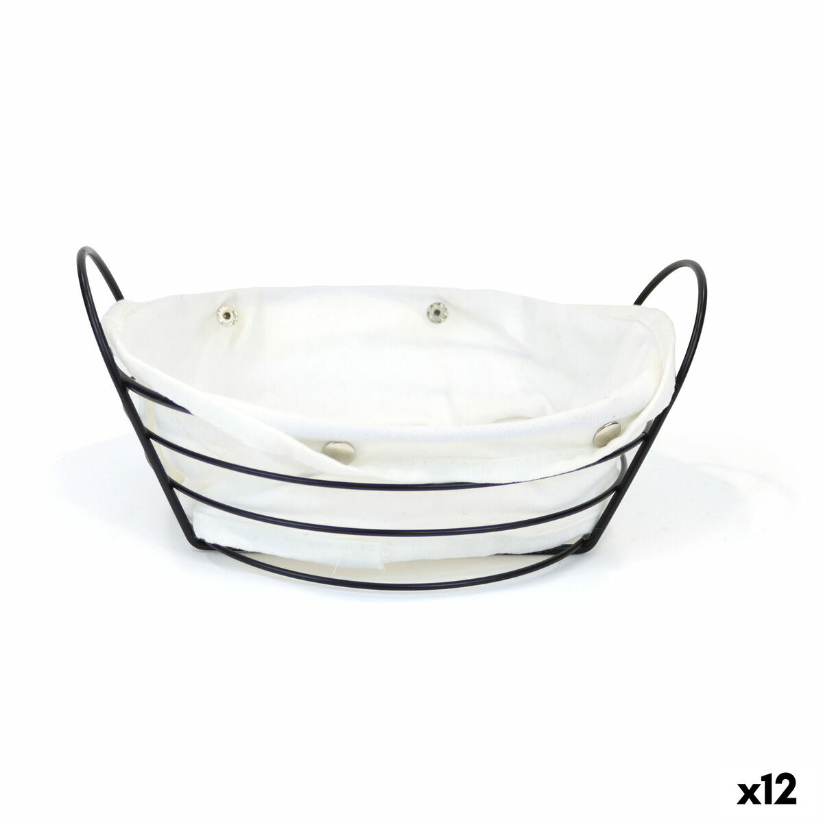 Cesta do Pão My Bar Branco Metal 26 x 23,5 x 11,2 cm (12 Unidades)