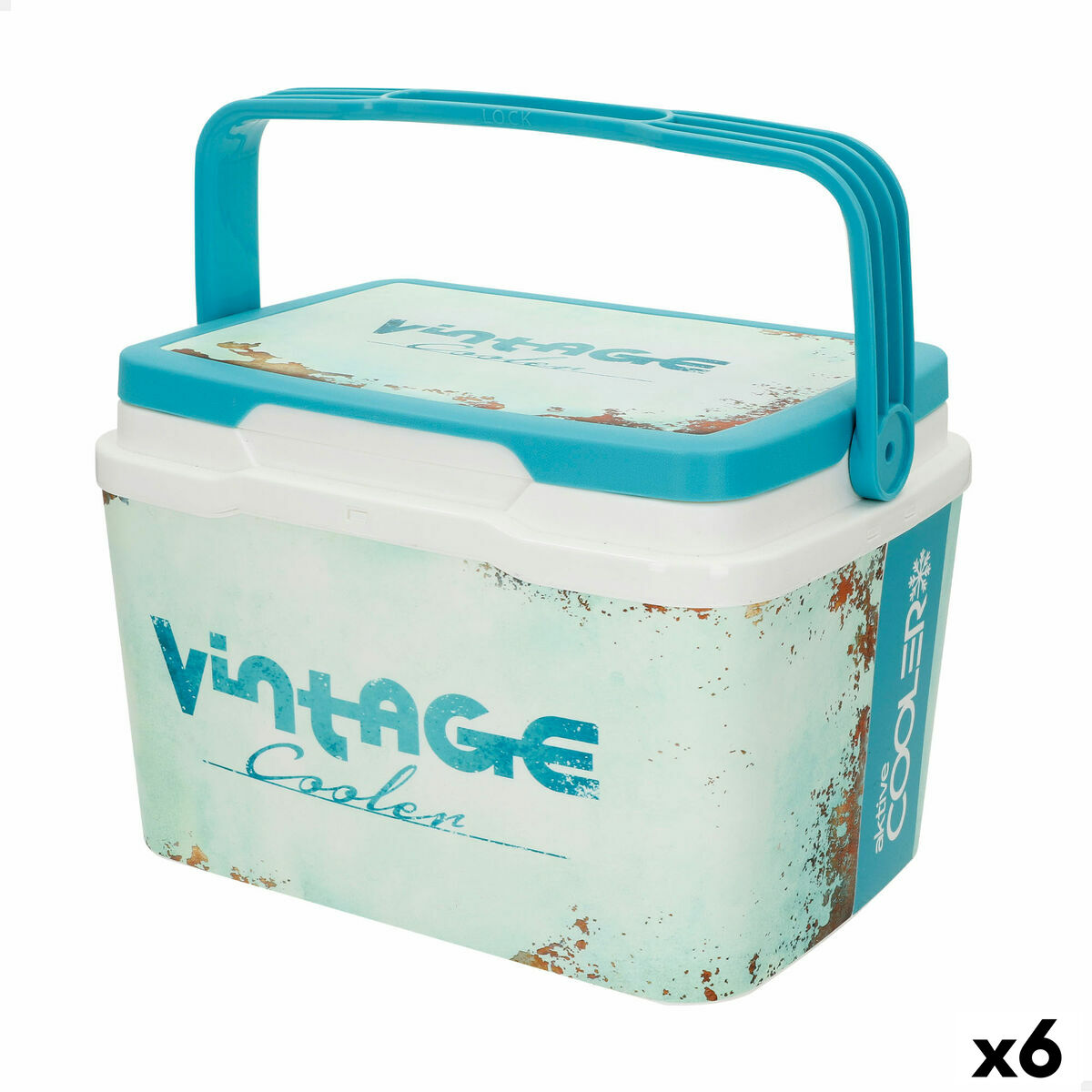 Geleira Portátil Rígida Aktive Azul Plástico 5 L 28 x 19 x 21 cm (6 Unidades)
