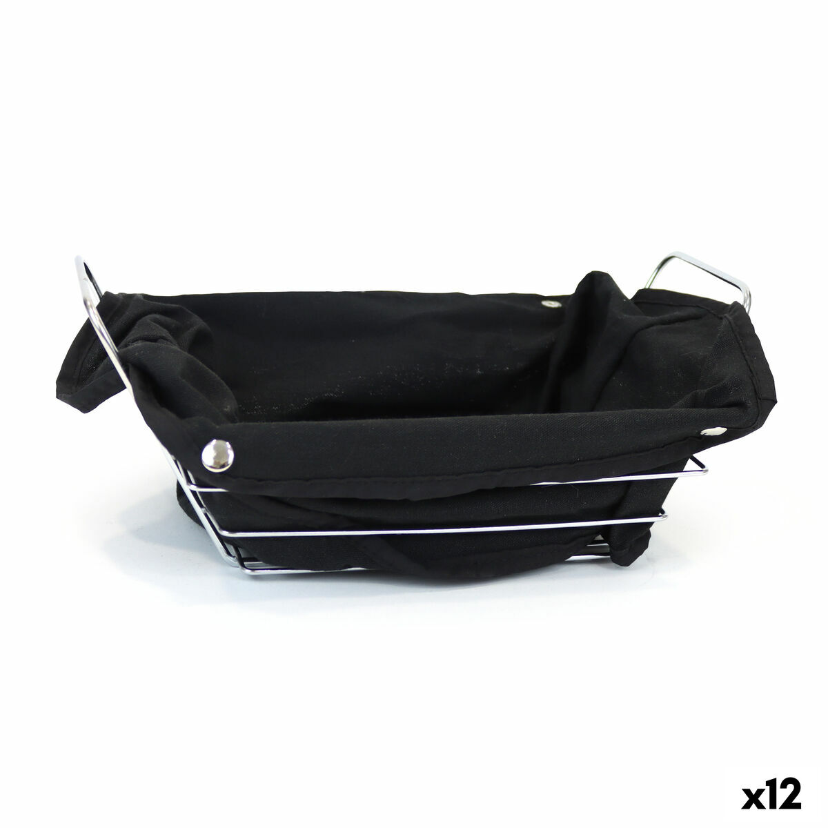 Cesta do Pão My Bar Preto Metal Retangular 29 x 20 x 11,7 cm (12 Unidades)