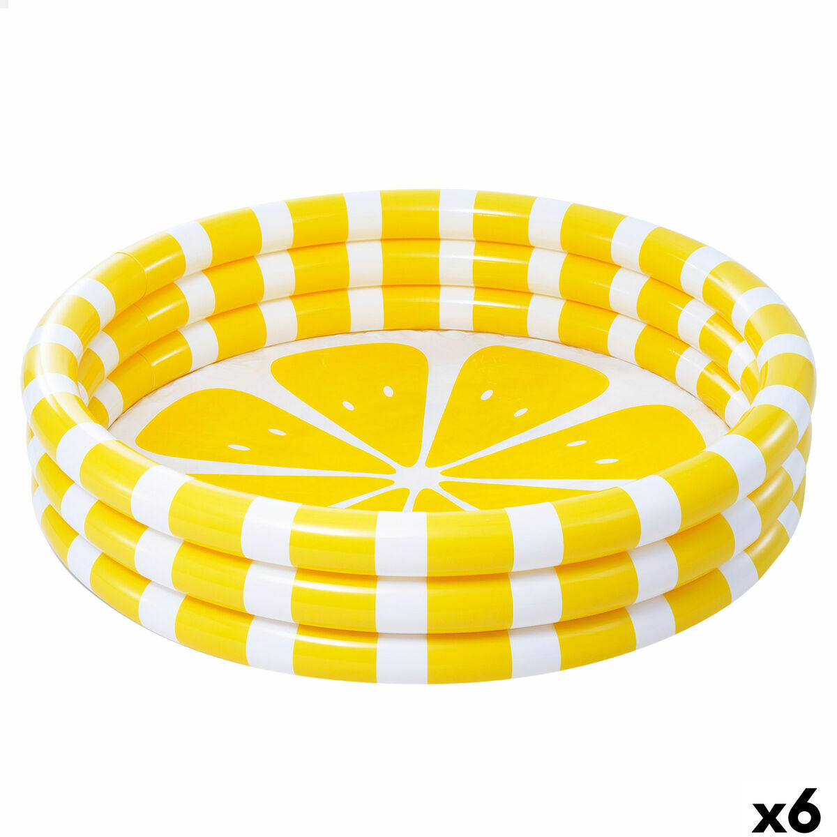 Piscina Insuflável para Crianças Intex Limão 147 x 33 x 147 cm Amarelo (6 Unidades)