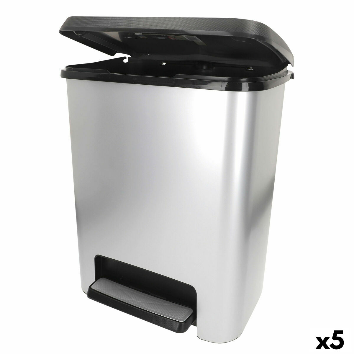 Caixote do lixo Curver Cinzento Plástico 25 L (5 Unidades)
