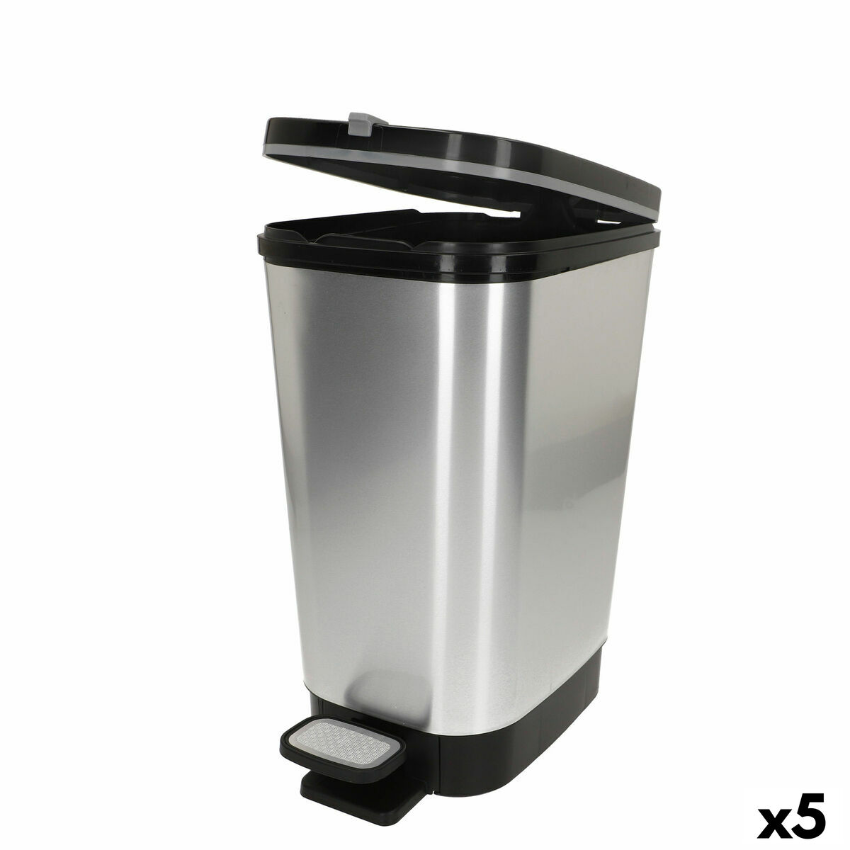 Caixote do lixo Curver Cinzento Plástico 6 L (5 Unidades)