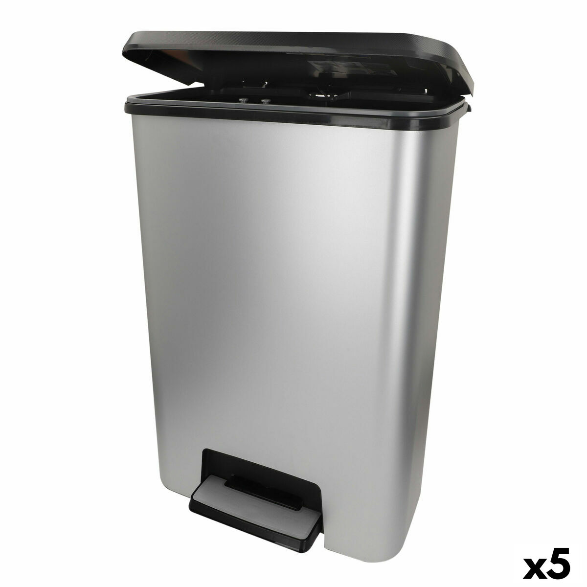 Caixote do lixo Curver Cinzento Plástico 50 L (5 Unidades)