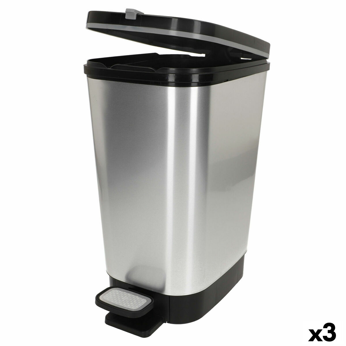Caixote do lixo Curver Cinzento Plástico 45 L (3 Unidades)