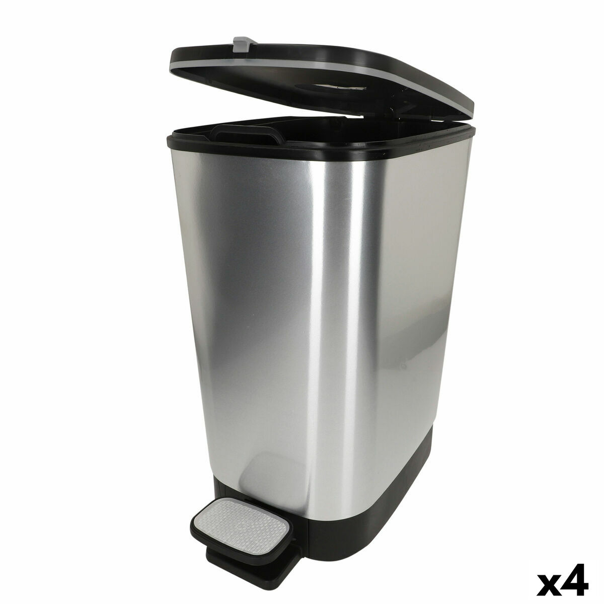 Caixote do lixo Curver Cinzento Plástico 25 L (4 Unidades)