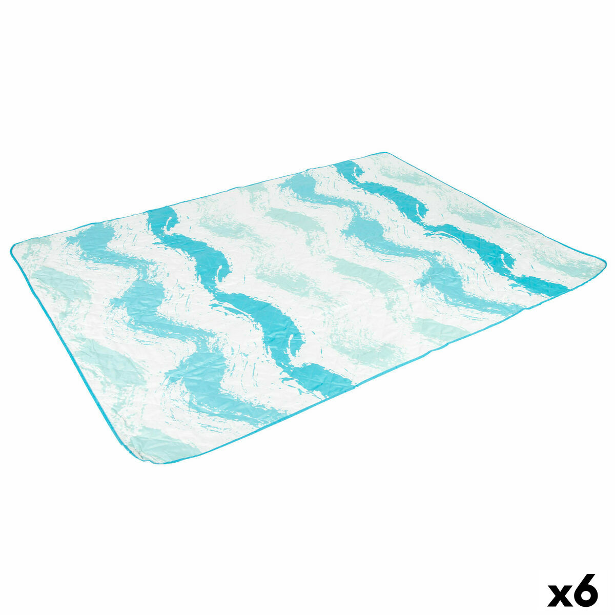 Toalha de Praia Aktive PEVA 200 x 1 x 150 cm (6 Unidades)