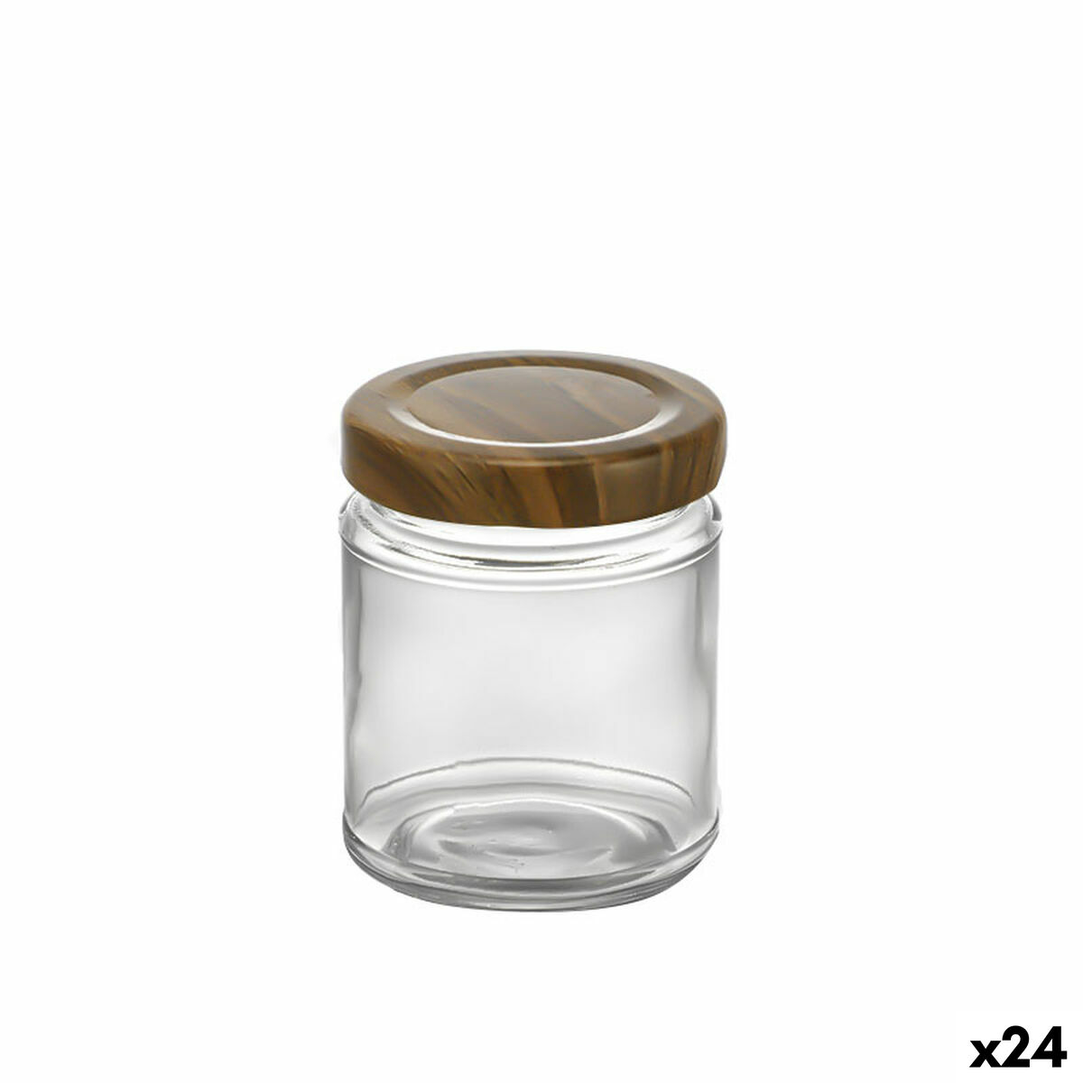 Frasco de Vidro La Mediterránea WOOD 250 ml (24 Unidades)