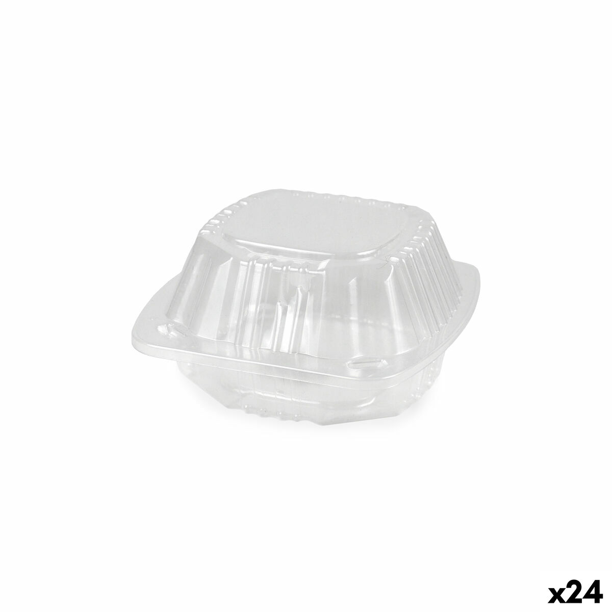 Tabuleiros para alimentos reutilizáveis Algon BURGER 13 x 13 x 6,9 cm (5 Peças) (24 Unidades)