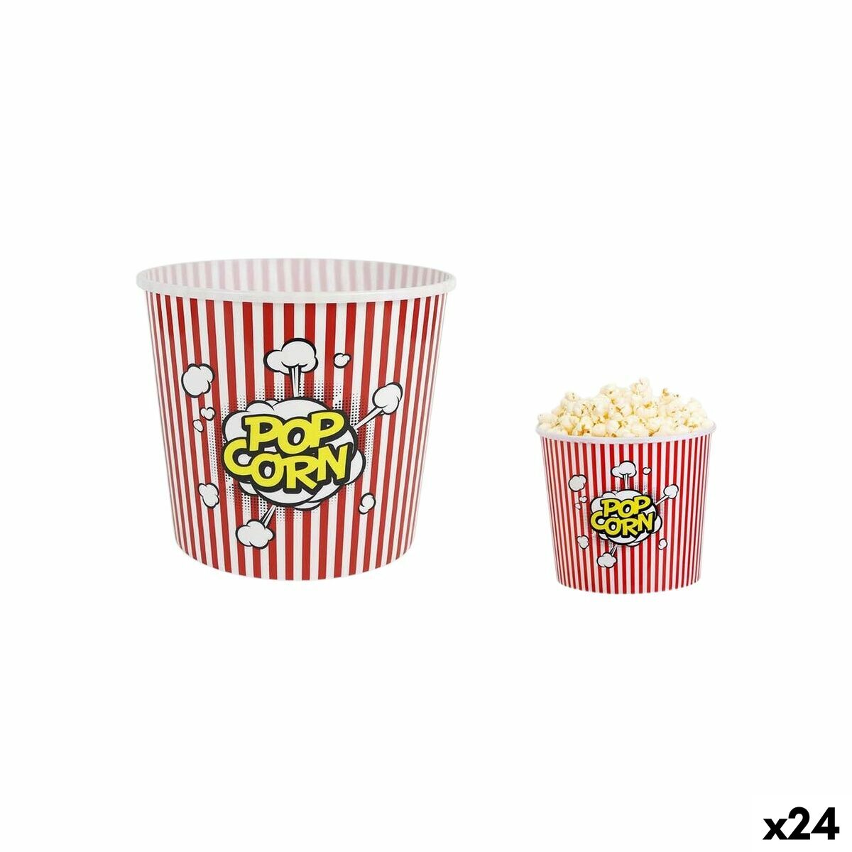 Recipiente para servir as pipocas Algon 3,5 L 20 x 17 cm (24 Unidades)