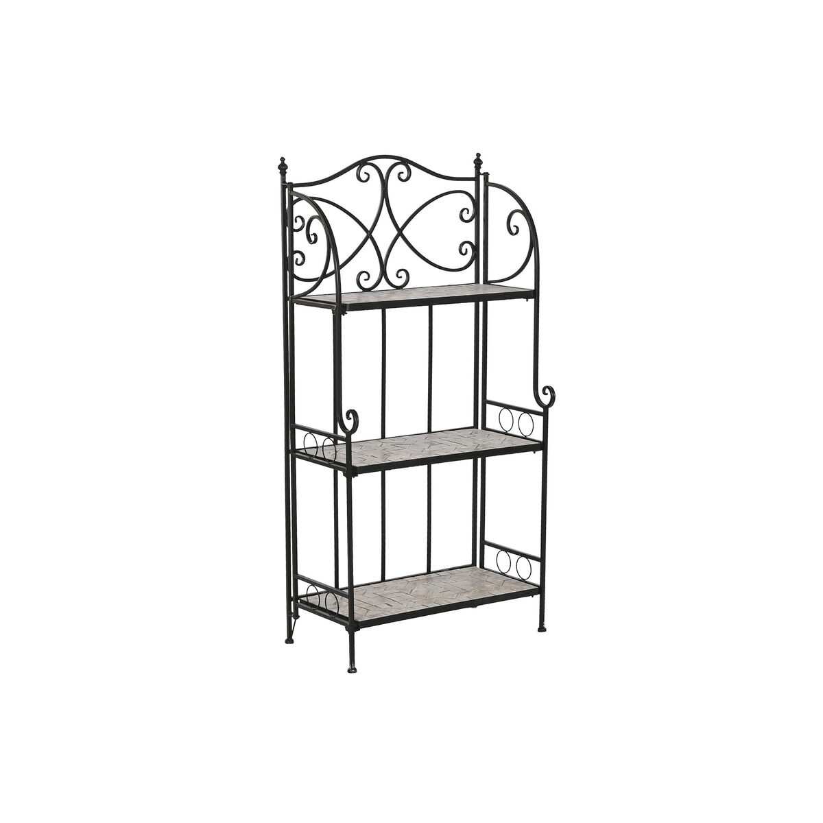 Estantes Home ESPRIT Preto Multicolor Cerâmica Forja 3 Prateleiras 54 x 29 x 121 cm 58 x 31,5 x 117 cm