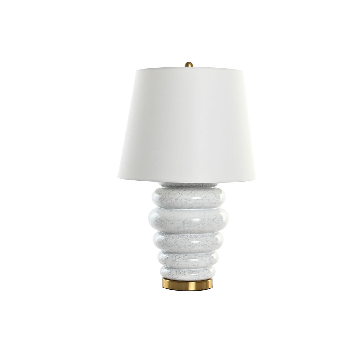 Lâmpada de mesa Home ESPRIT Branco Dourado 50 W 220 V