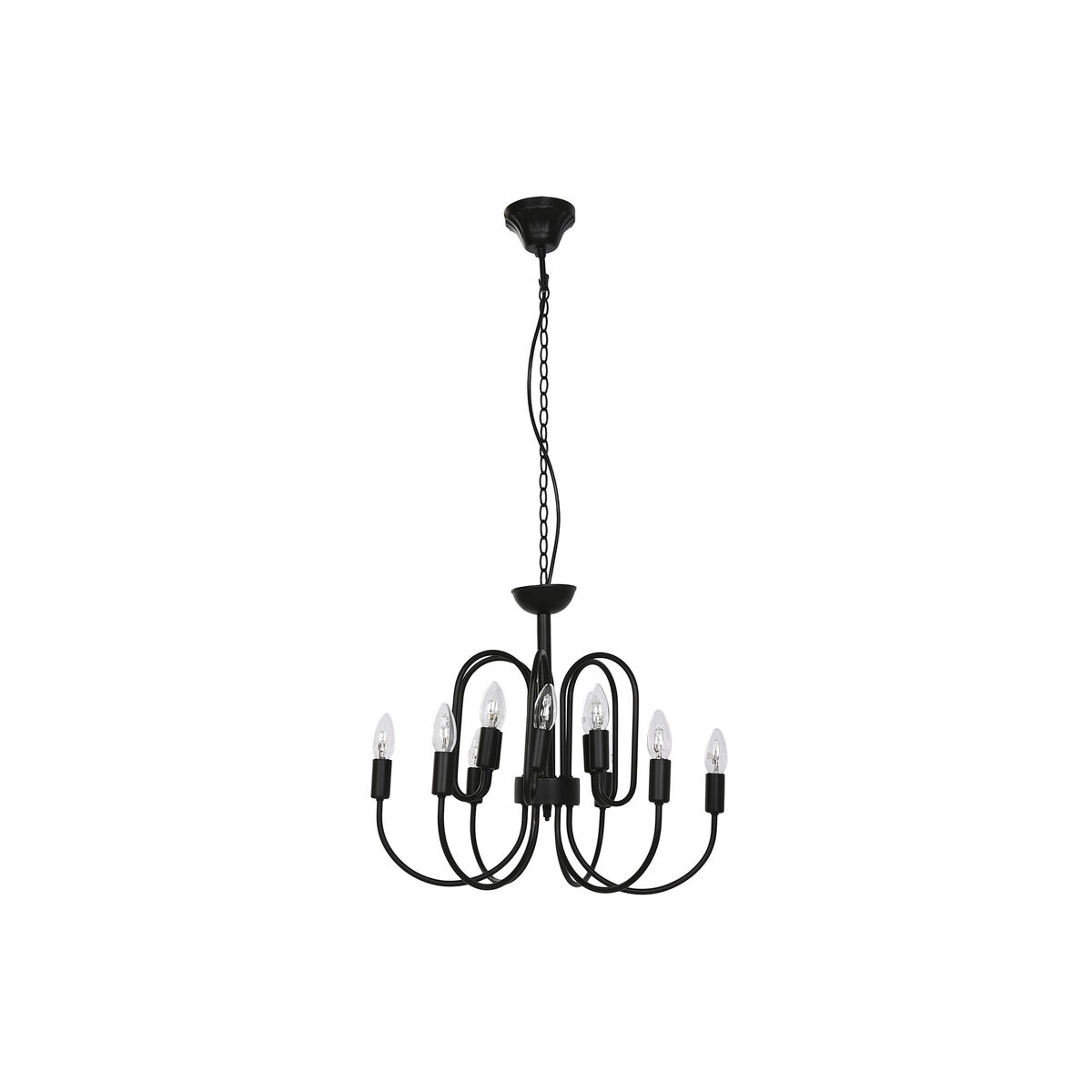 Candeeiro de teto Home ESPRIT Preto Metal 54 x 54 x 46 cm
