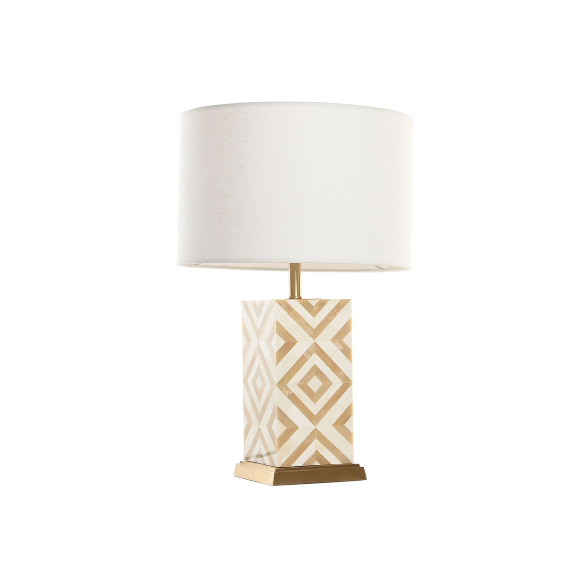 Lâmpada de mesa Home ESPRIT Branco Bege Dourado 50 W 220 V
