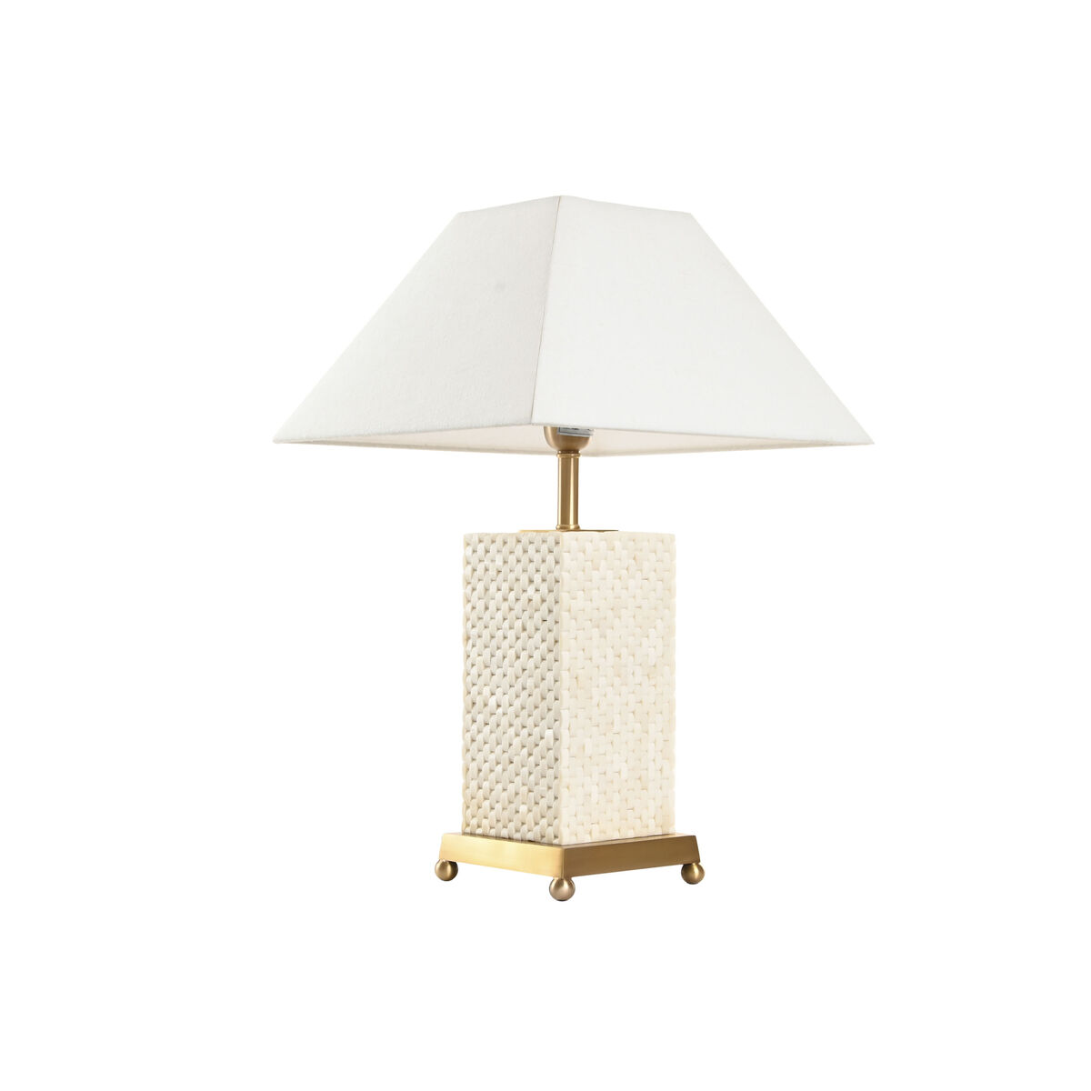 Lâmpada de mesa Home ESPRIT Branco Bege Dourado 50 W 220 V