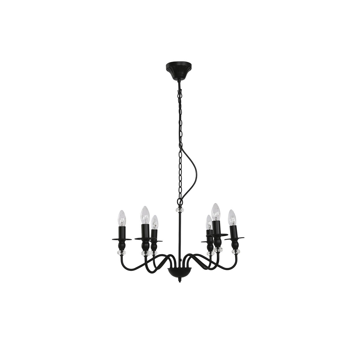 Candeeiro de teto Home ESPRIT Preto Metal 25 W 54 x 54 x 46 cm
