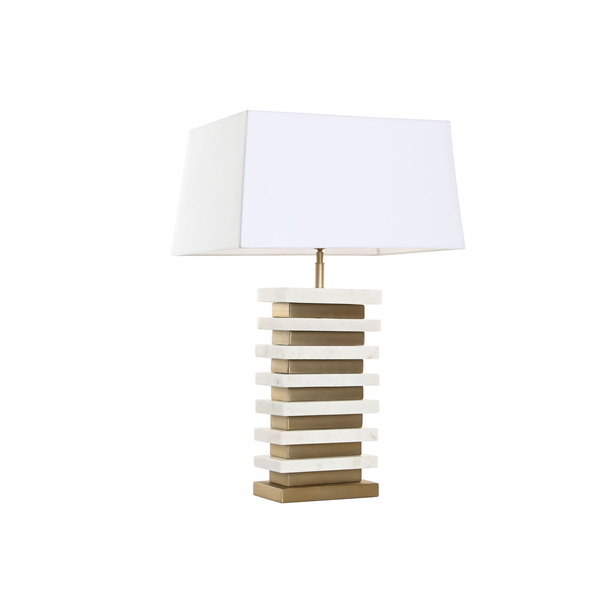 Lâmpada de mesa Home ESPRIT Branco Dourado 50 W 220 V