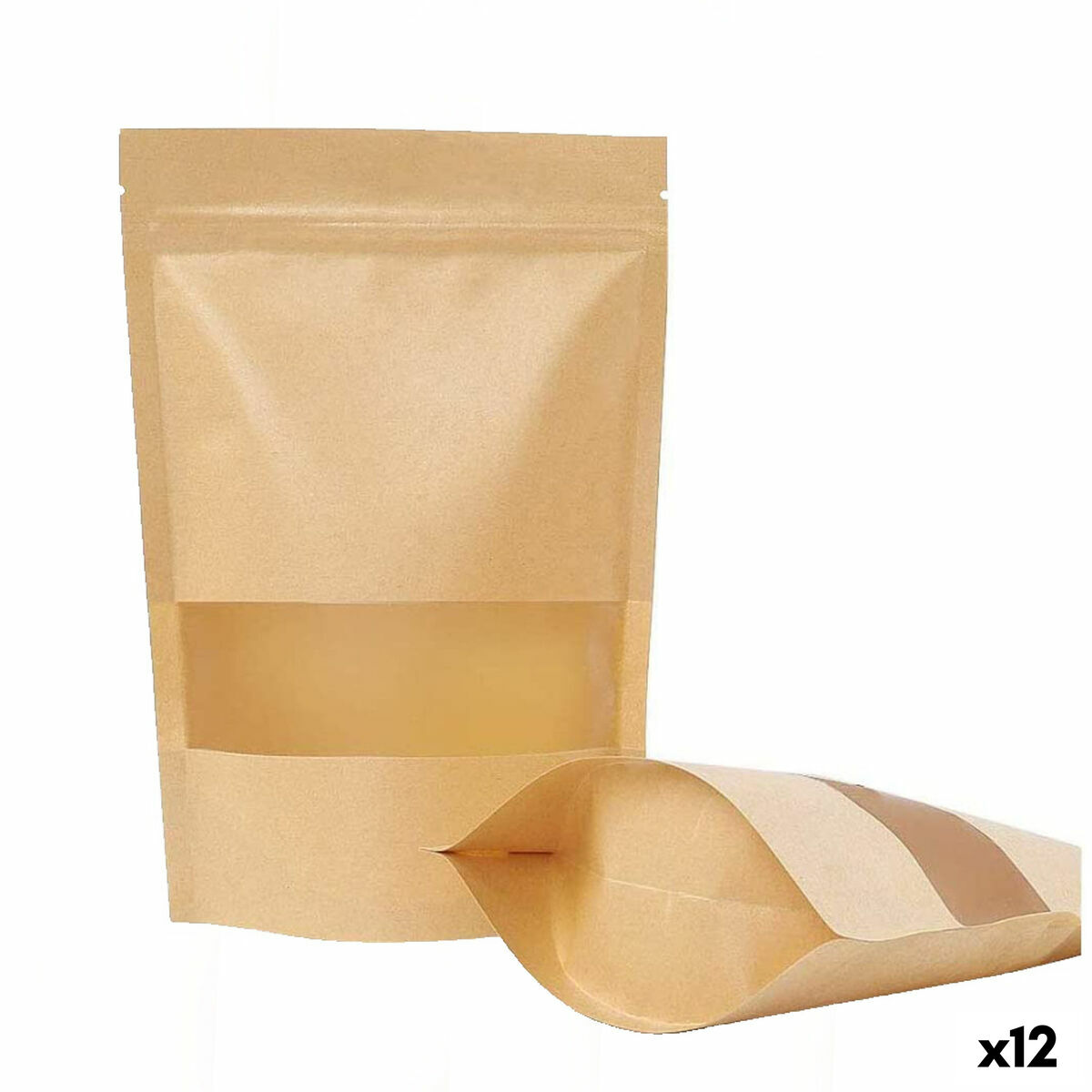 Saco Reutilizável para Alimentos Algon Kraft 17 x 24 x 4 cm 15 Peças (12 Unidades)