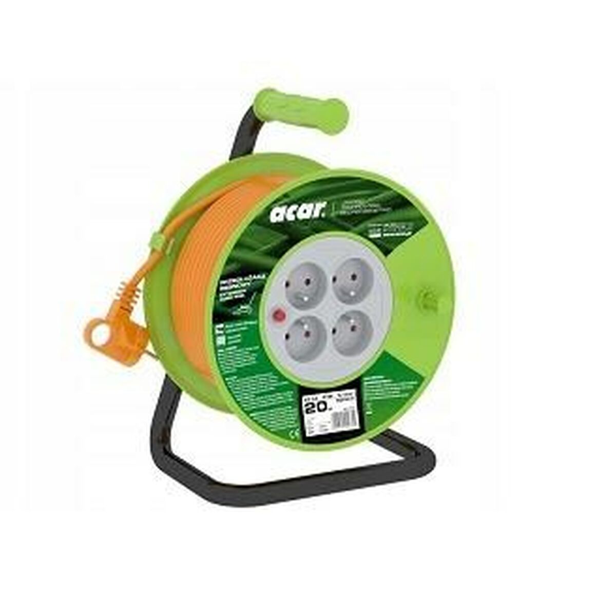 Cabo alongador Acar M01950 Laranja 20 m