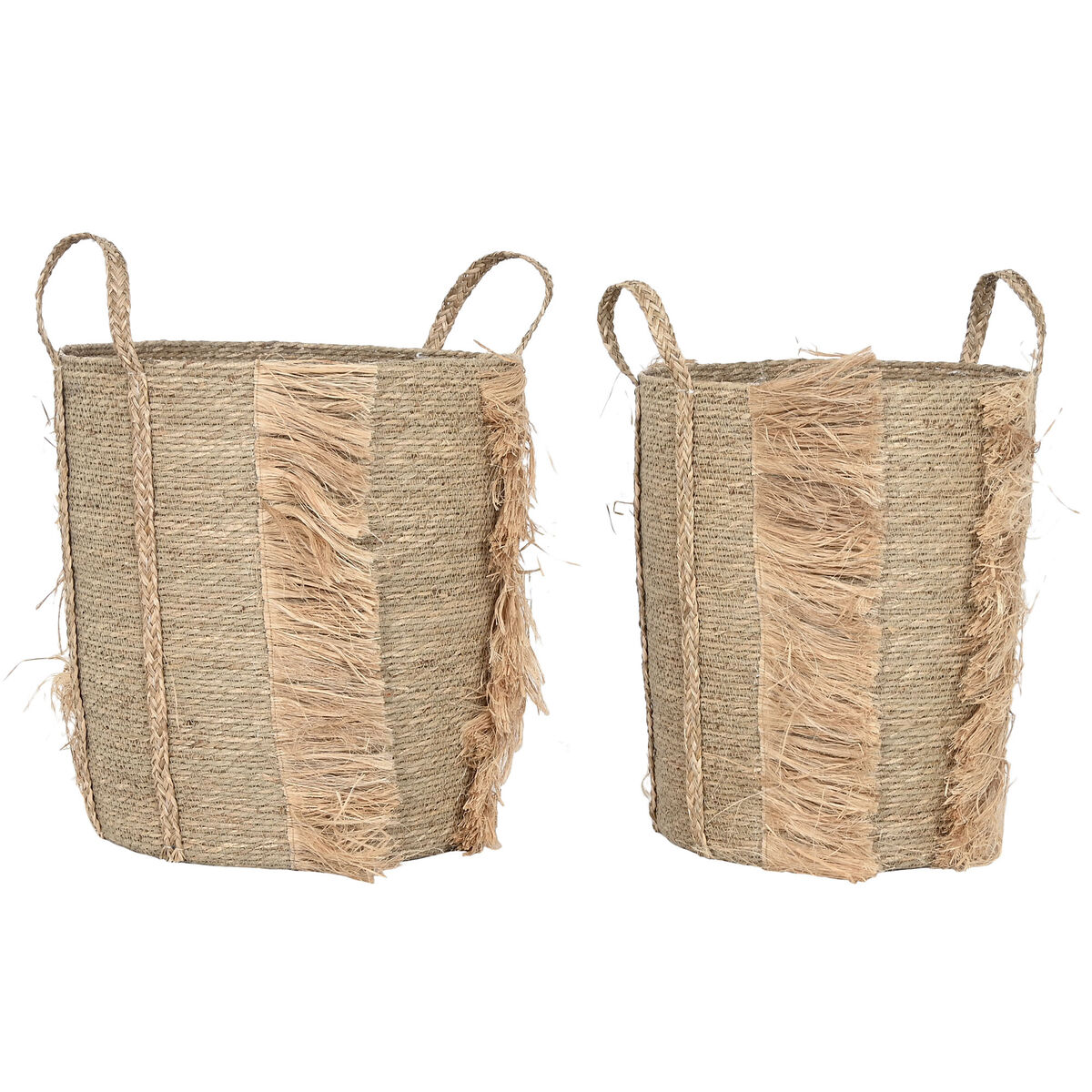 Conjunto de Cestas Home ESPRIT Natural Zostera marina (2 Peças)