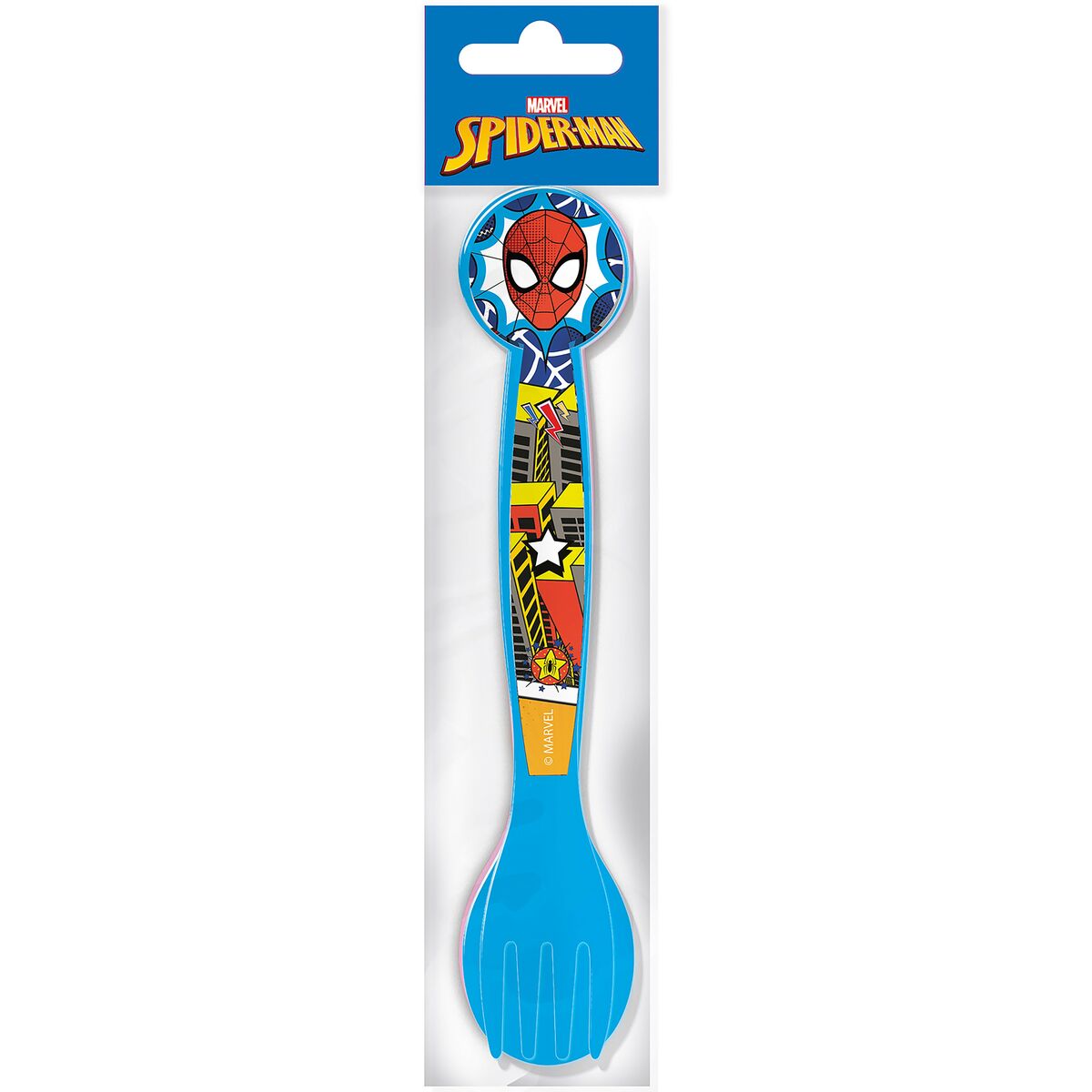 Conjunto de Talheres Spider-Man CZ11402 Multicolor Plástico 2 Peças