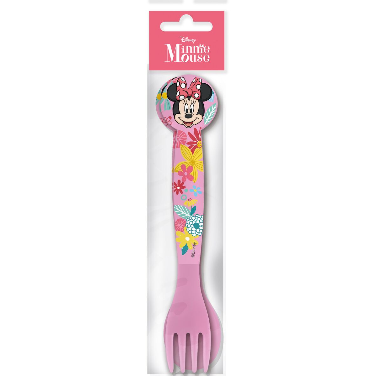 Conjunto de Talheres Minnie Mouse CZ11401 Cor de Rosa Plástico 2 Peças