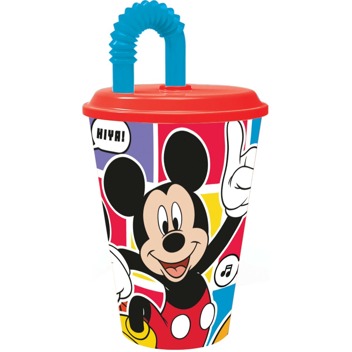 Copo com Palhinha Mickey Mouse CZ11364 430 ml