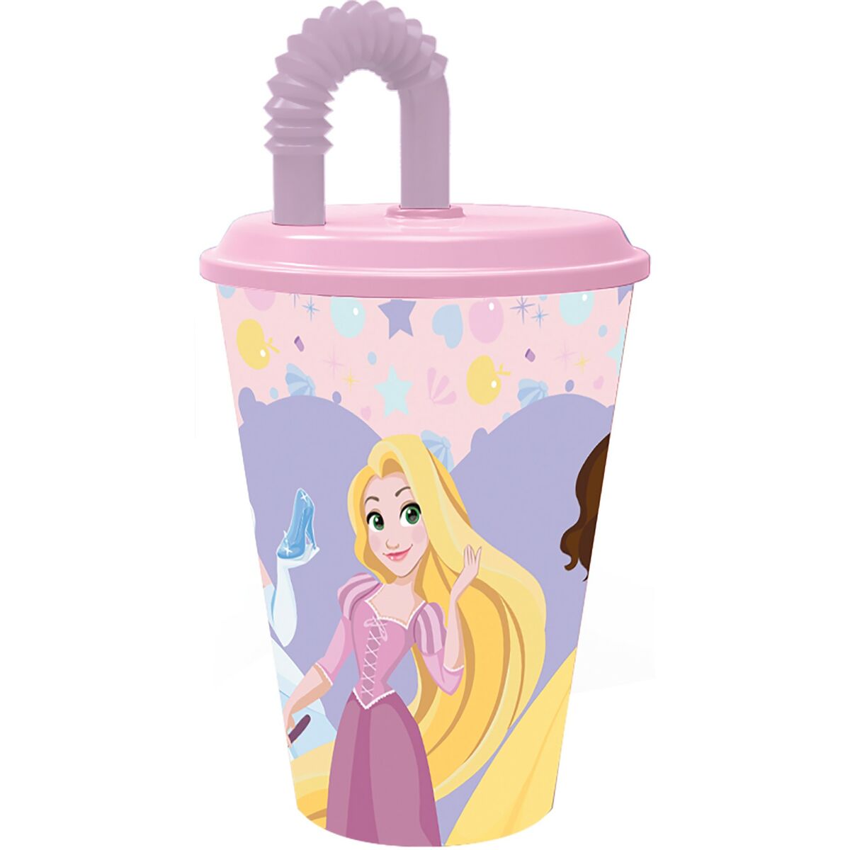 Copo com Palhinha Disney Princess CZ11362 430 ml