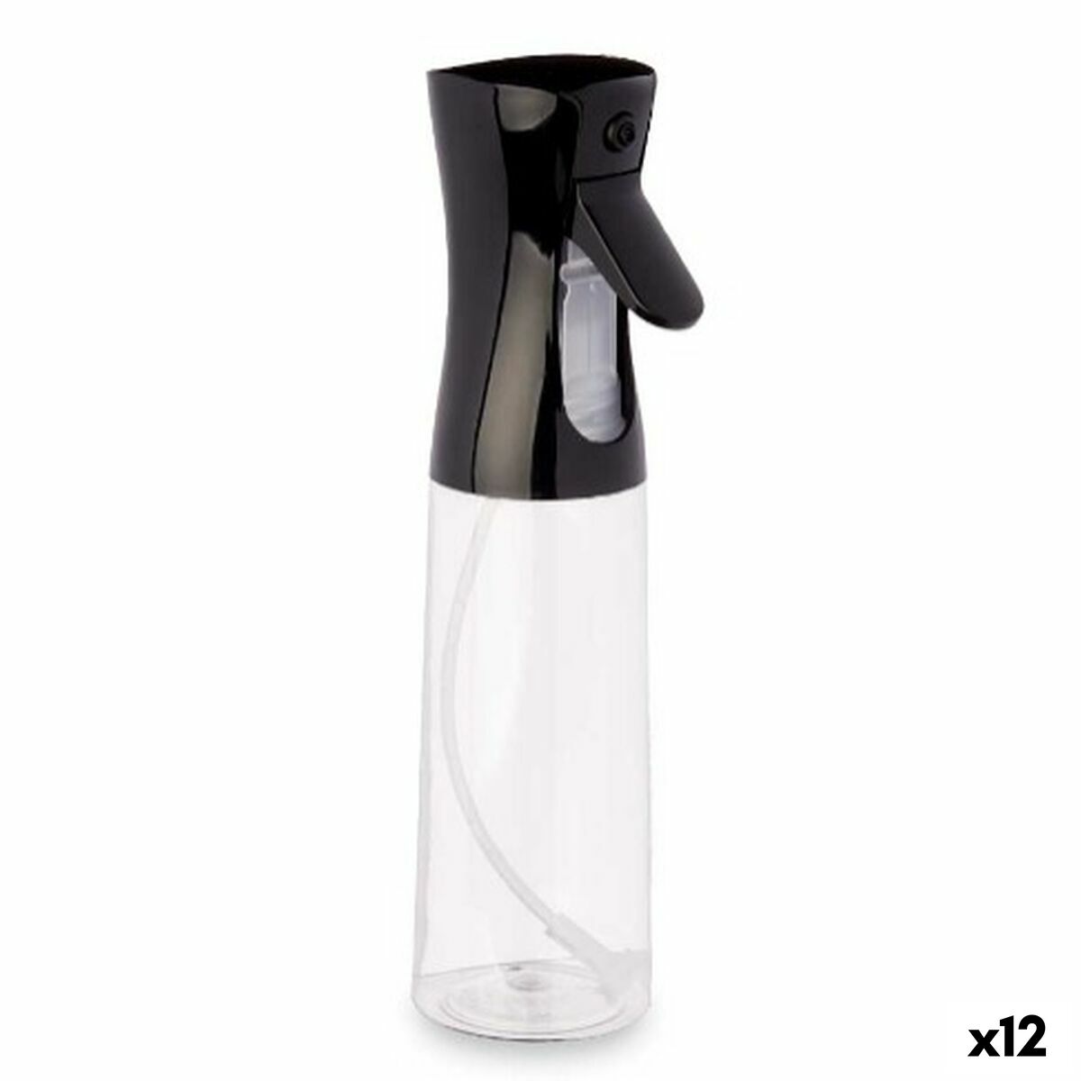 Pulverizador de Azeite ou Vinagre Kinvara Preto Transparente Polietileno Polipropileno poliestireno PET 300 ml 8 x 24 x 6 cm